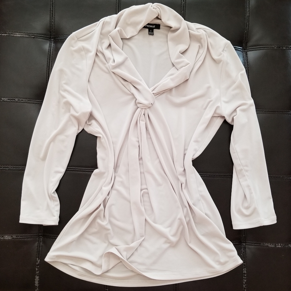 ❗Premise Cream Knot Detail Fancy Dress Top Small❗